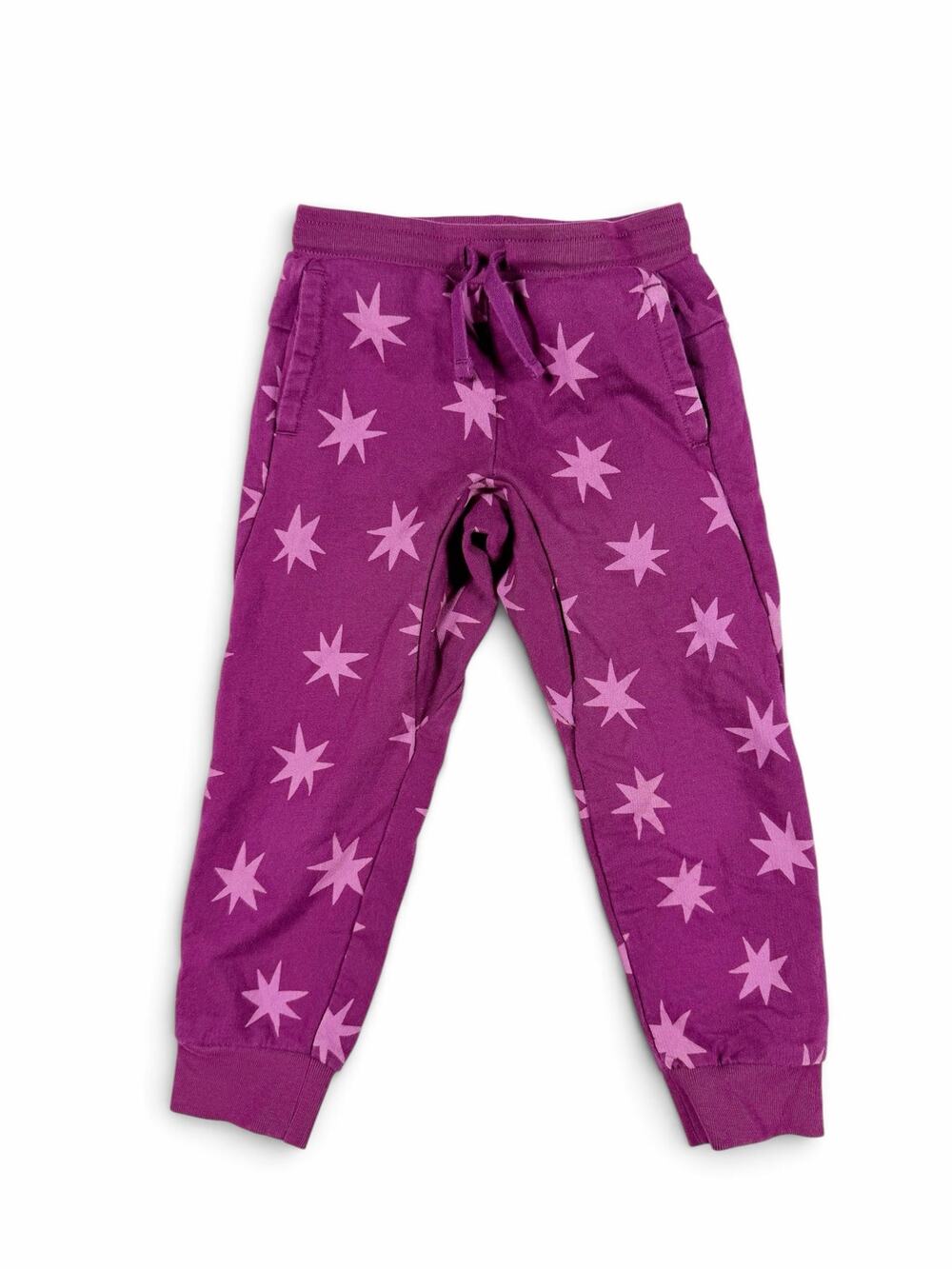 Tea Collection Star Print Jogger Sweatpants Purple Girls Size 4